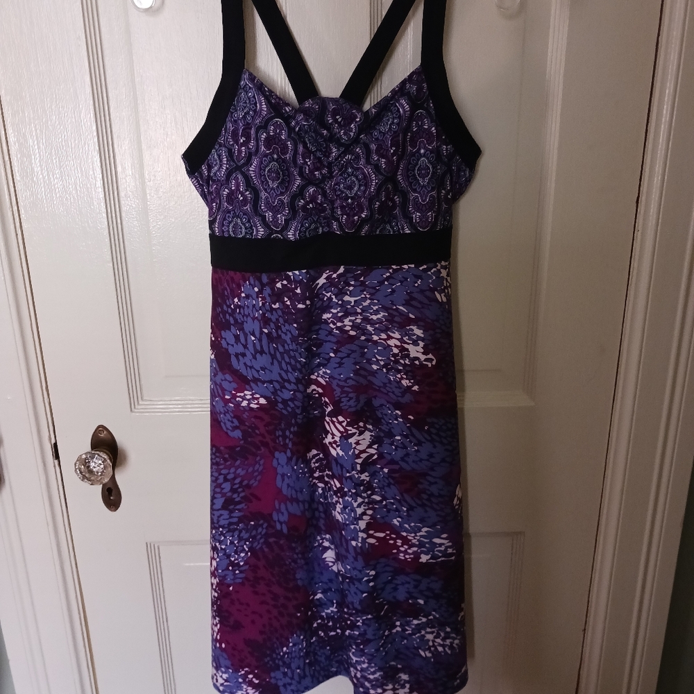 Prana Purple and Black Cute Dress